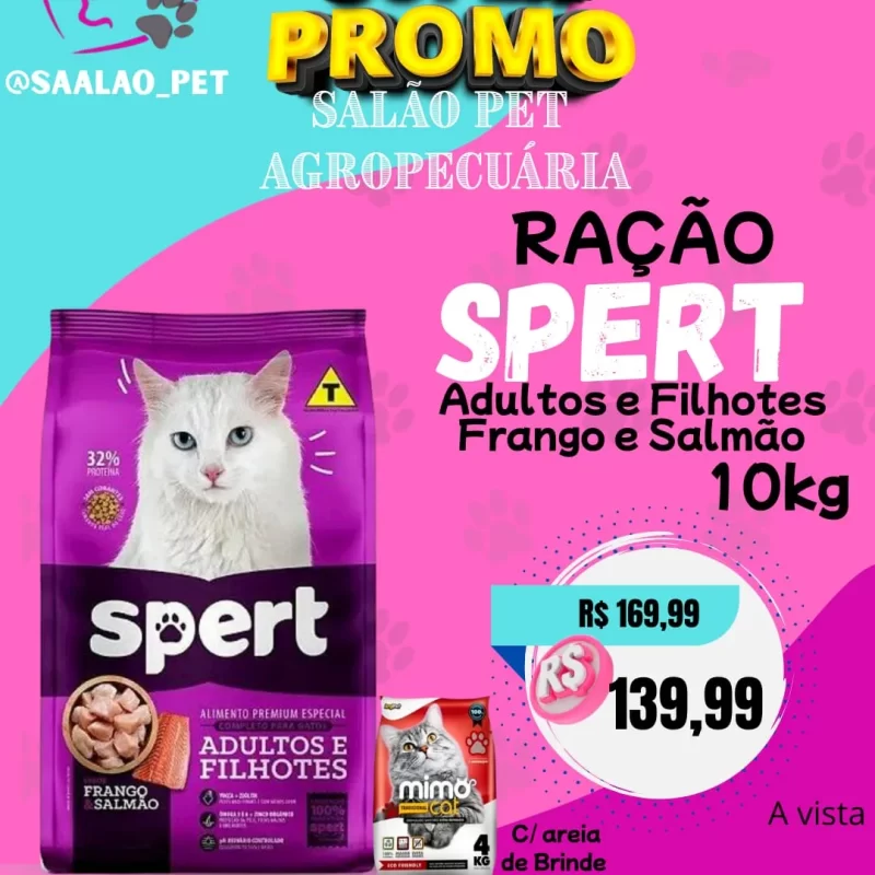 Ração Spert 10kg gatos adultos e filhotes