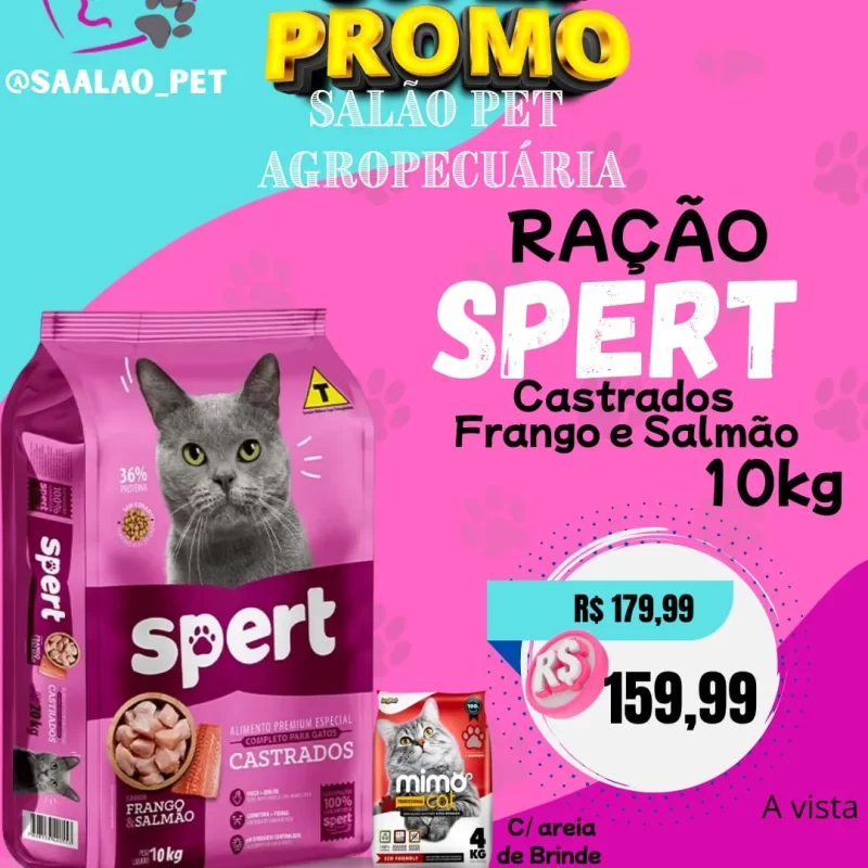 Ração Spert 10kg gatos castrados