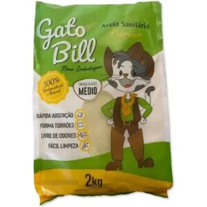 Areia Gato Bill Médio 2kg