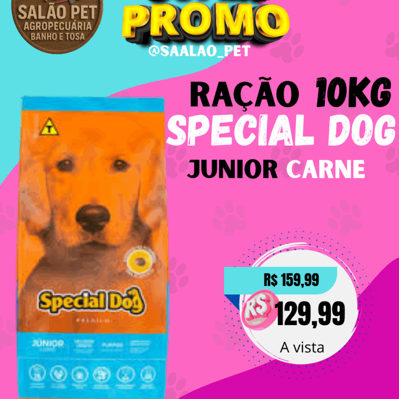 RAÇAO SPECIAL DOG CARNE JUNIOR 10KG