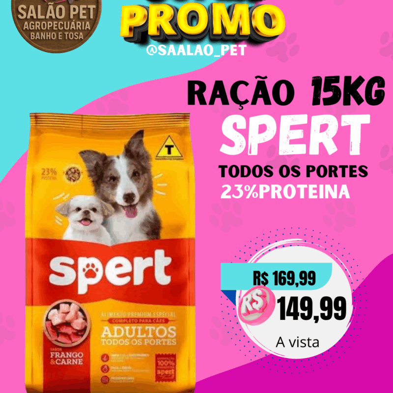 RAÇÃO SPERT 15KG 23%proteina