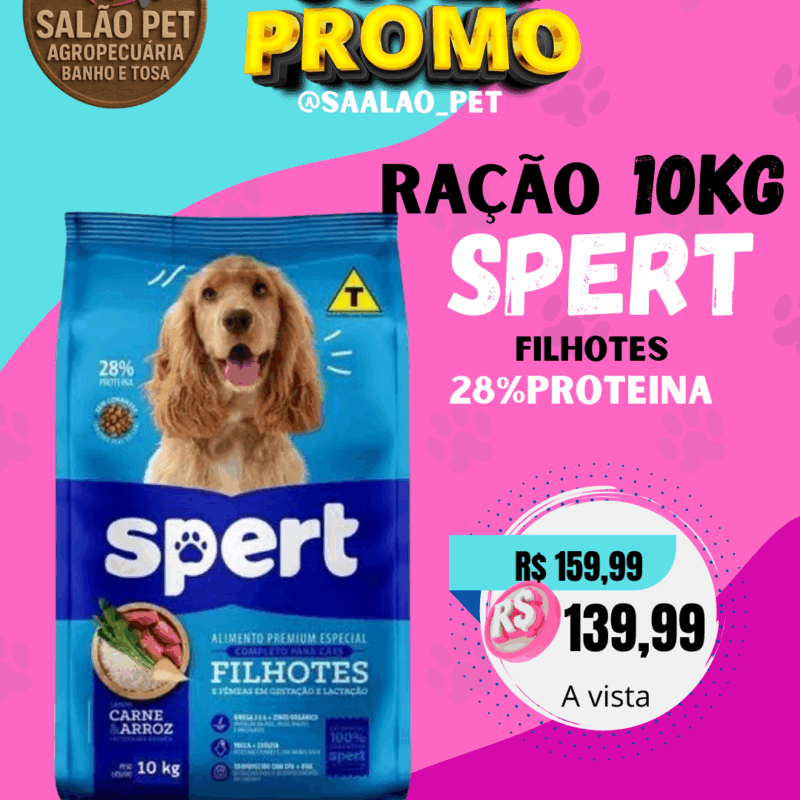 Ração Spert 10kg filhotes 28% proteina