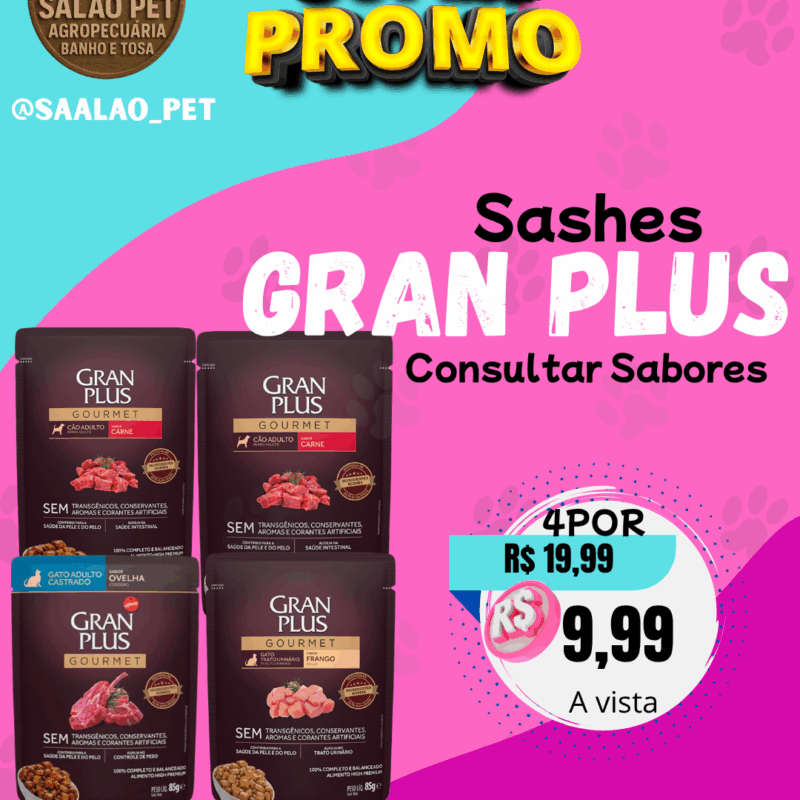 SASHES GRAN PLUS PARA GATOS 85G