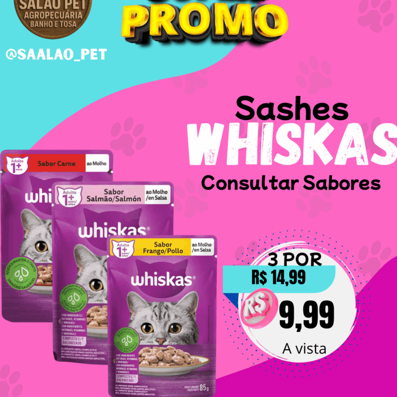 SASHES WHISKAS 85G PARA GATOS