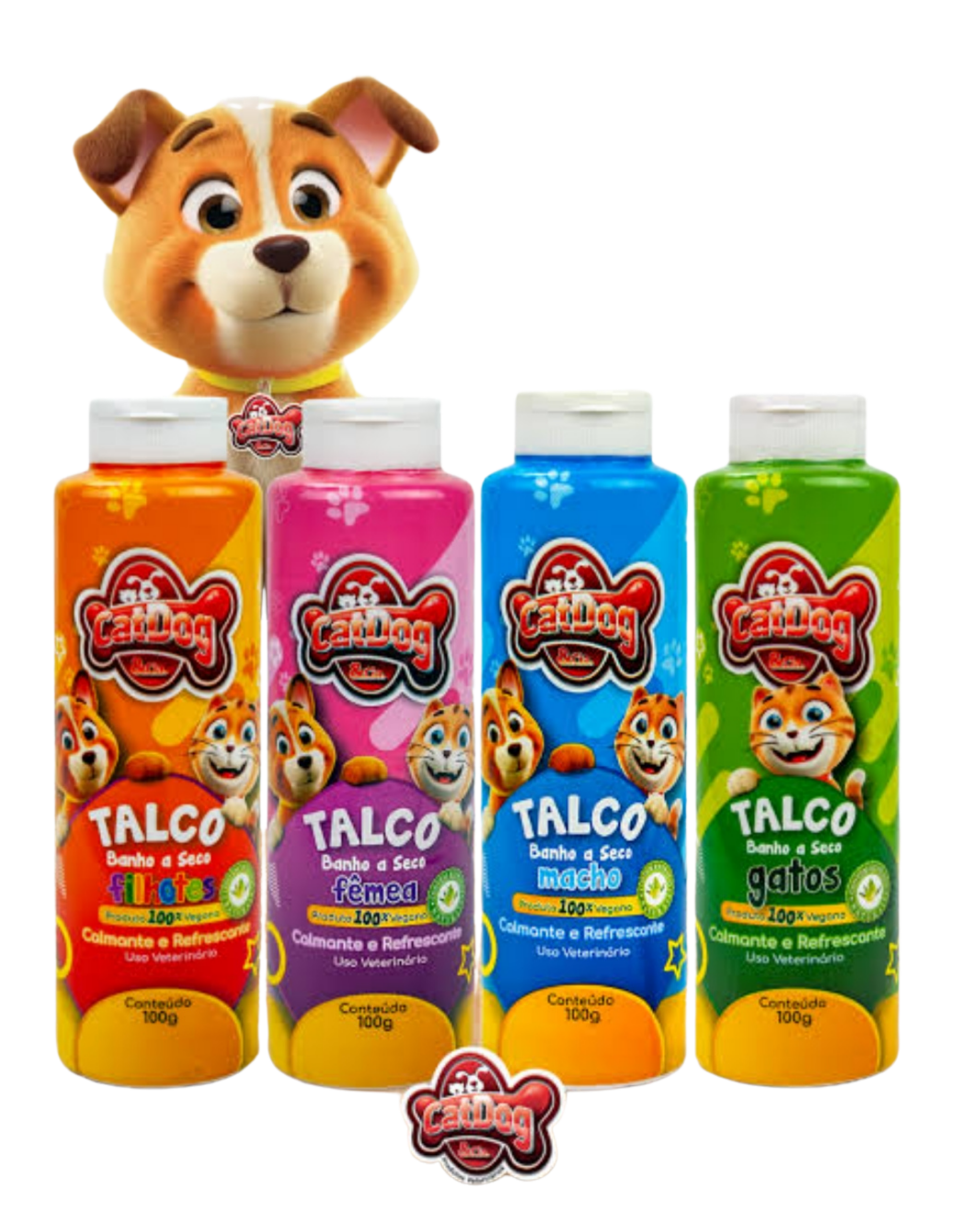 Cat Dog TalcoVegano para Banho a Seco 100g