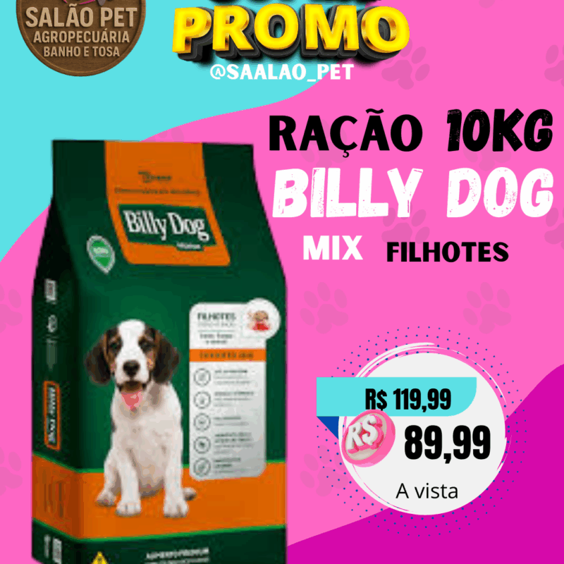 RAÇÃO BILLY DOG FILHOTES 10KG