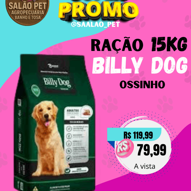 RAÇÃO BILLY DOG OSSINHO 15KG