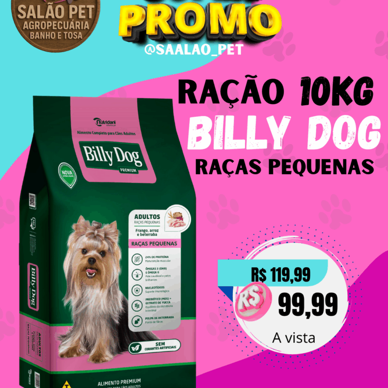 RAÇÃO BILLY DOG RAÇAS PEQUENAS 10KG