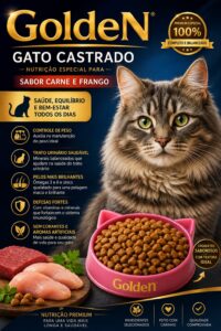 Golden Gato Castrado Frango e Carne