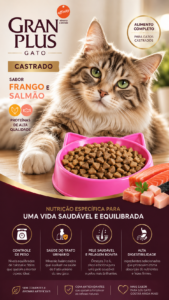 Gran Plus Gato Castrado Sabor Frango e Salmão